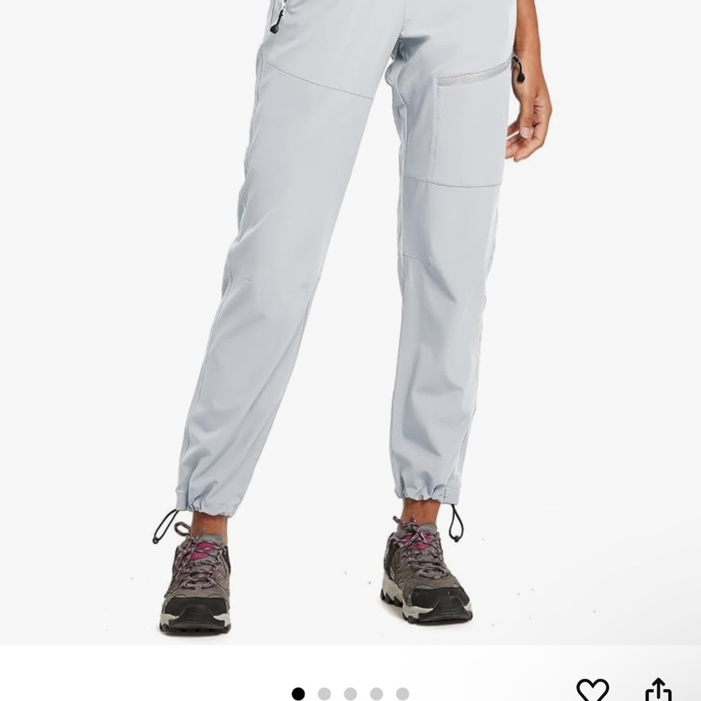 Baleaf Women's Light Gray Drawcord Jogger Track Pants